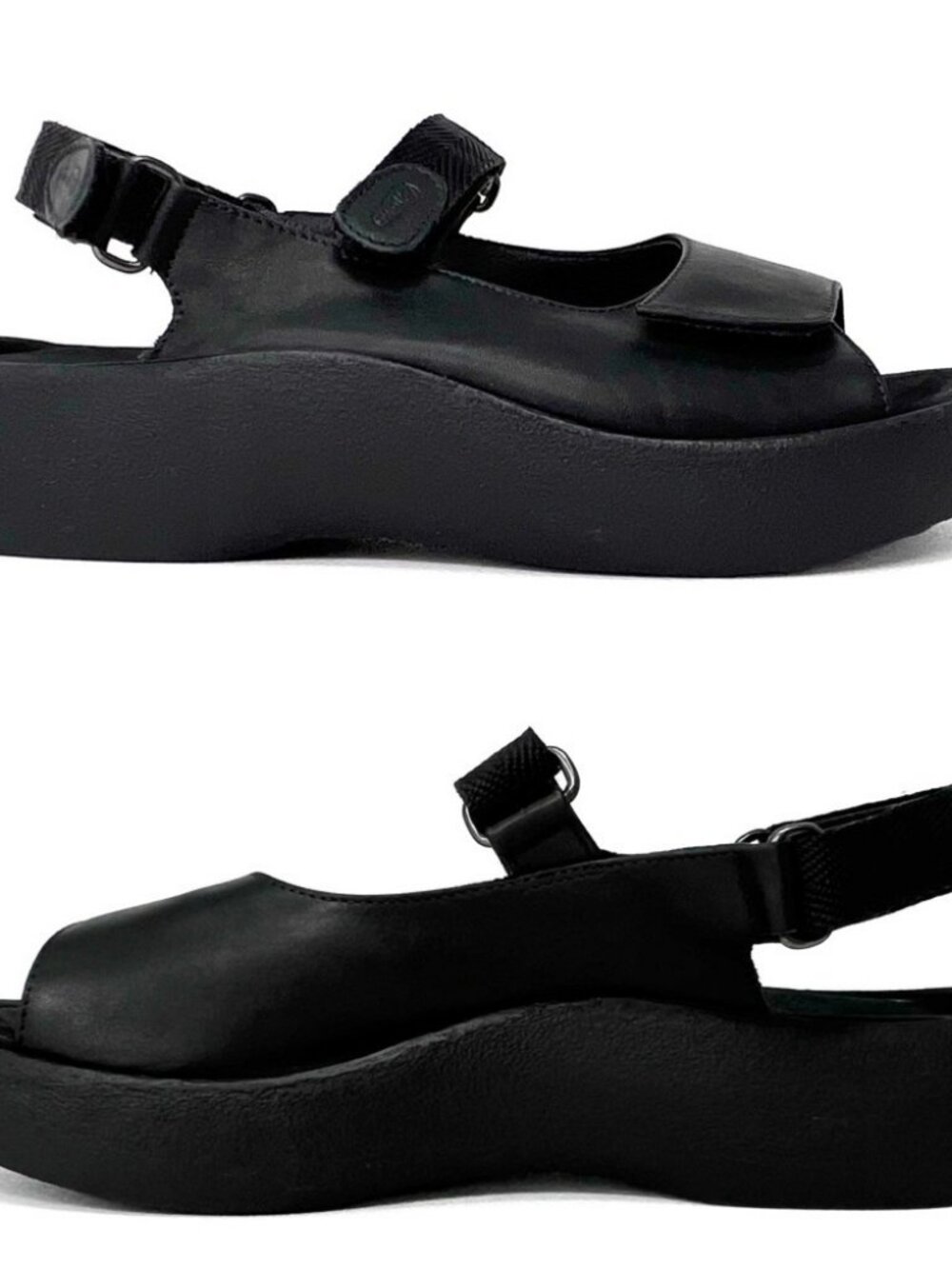NWOT! WOLKY Jewel Sandals Adjust Strap Black Leather Comfort EU 42 US 10-10.5 - Picture 8 of 12